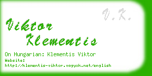 viktor klementis business card